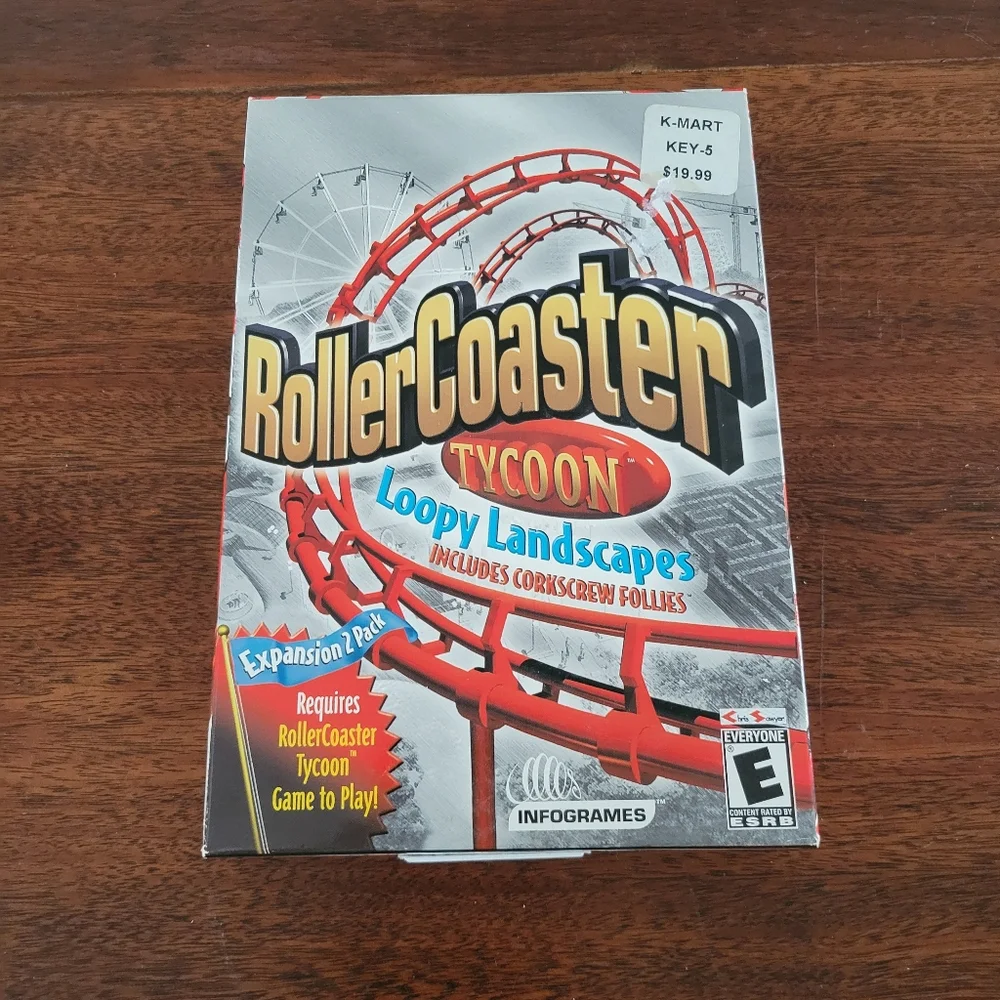 RollerCoaster Tycoon PC Loopy Landscapes Box Expansion 2 Pack NEW SEALED